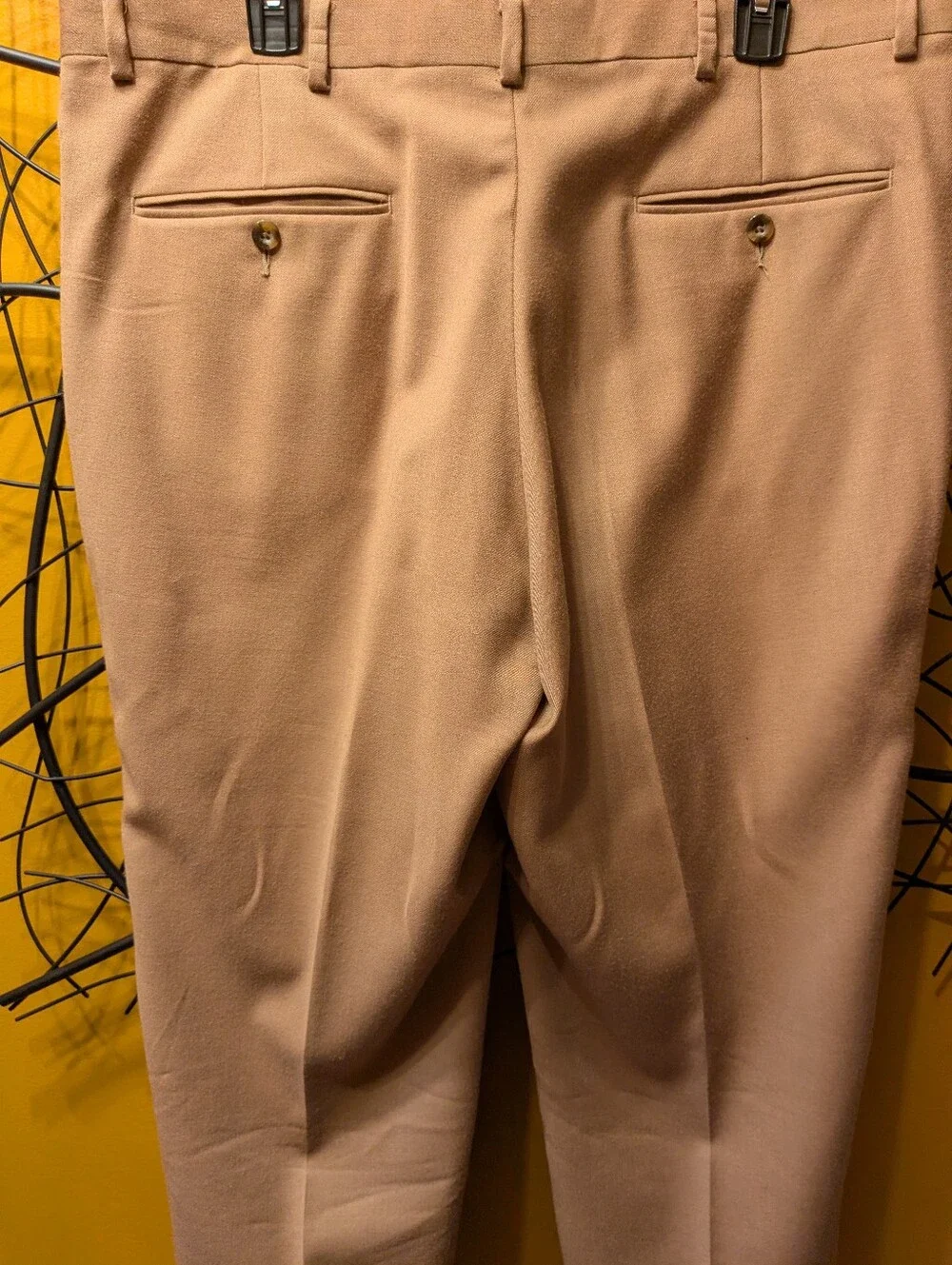 Nautica Men’s Dress Slacks 38x29 - Tan / Camel Beige Cuffed Trouser Pants